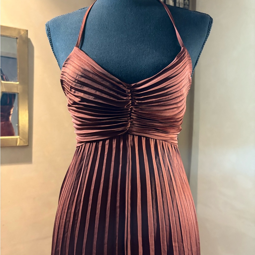 Express Copper Backless Dress